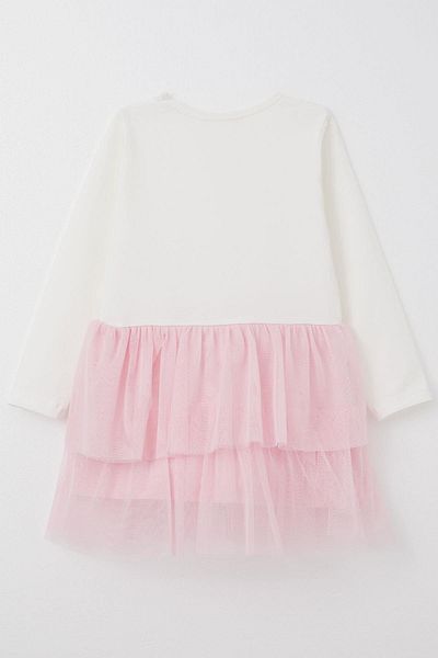 Breeze Baby Girl Long Sleeve Dress Lace Tulle with Bow Accessories 9 Months-3 Years, White