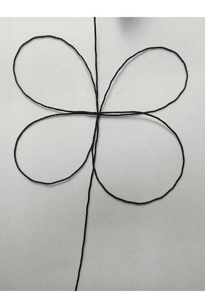 Eskişehir hobi sanat 0,8 mm 20 μέτρα κορδόνι χάντρες προσευχής μαύρο