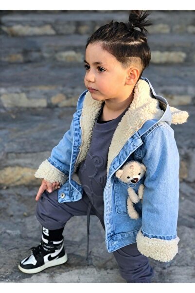 Bebeğimin Dolabında Erkek Çocuk Kot Mont Aycıklı