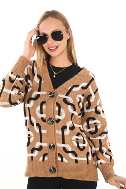 sportiness CARDIGAN DE TRICO DETALIAT TRICOTAT CU BUTONI DE DIMENSIUNE