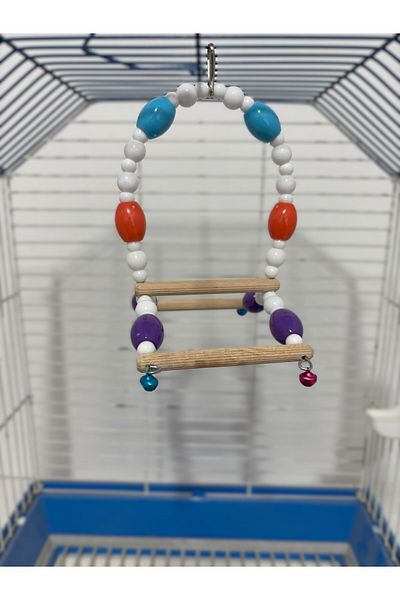 Wooden Bird Budgie Three-Step Swing
