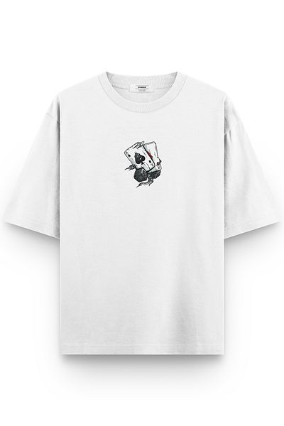 Overoz Μπλουζάκι με στάμπα Poker As Dice Semi Oversize 1143