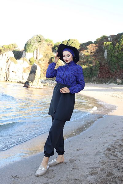 new ats Cemre 3-Piece Hijab Swimsuit with Adjustable Elastic Waist