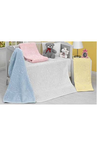 MİNK Mink Blue Baby Blanket - Thick Winter Newborn Blanket