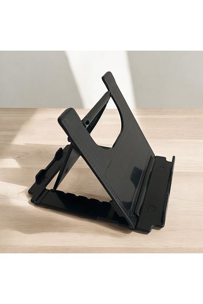 SAYILI COLLECTION Desktop Phone Holder 7 Stage Adjustable Portable Pocket Black Phone Tablet Holder