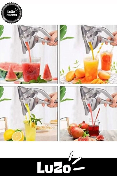 LuZo Premium Series Durable Sturdy Stainless Metal Body Fruit Citrus Hand Juicer