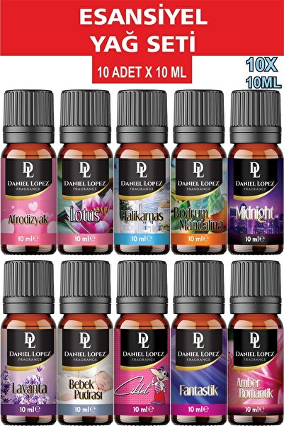 Daniel Lopez 10 Lu Esansiyel Uçucu Yağ Buhurdanlık Yağı Oda Kokusu Difüzör Es...