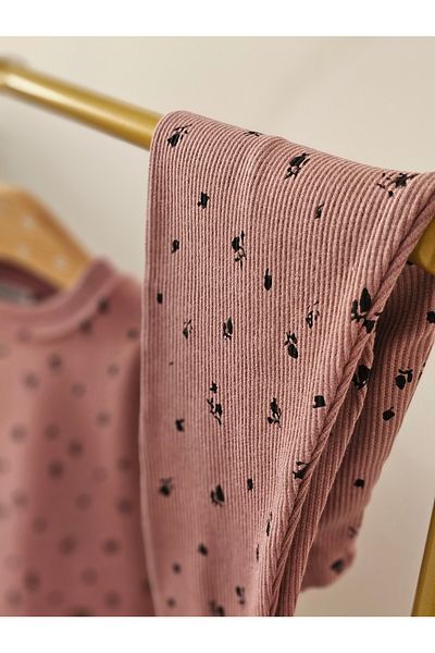 MODA Dusty Rose Female Child Bodysuit with Twill Leggings