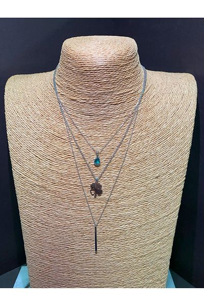Sumen Butik Steel Necklace, Set of 3 Steel Necklace