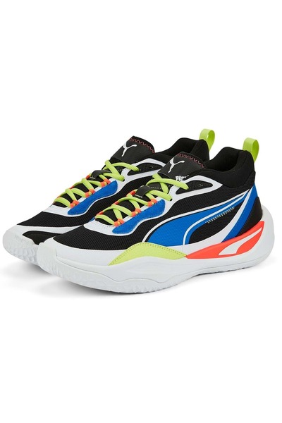 Puma 385841-04 Ανδρικά αθλητικά παπούτσια μπάσκετ Playmaker ΛΕΥΚΟ-ΜΑΥΡΟ