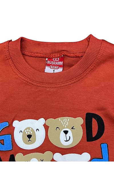 Juniorcocukgiyim Good Mood Printed Children's Suit