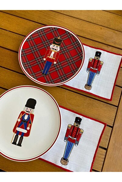 Kübra Nakış Tasarım Kurşun Asker Nakışlı Peçete