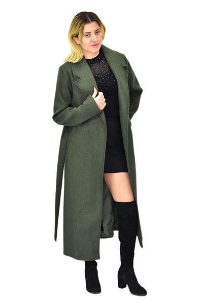 BAGLAN Women's Long Belted Cashew Coat Bgl-St04065