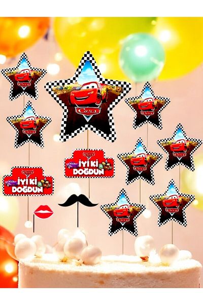 VibeHome 10Pcs Cars Themed Speech Bubbles - for Birthday Party and Fun Events