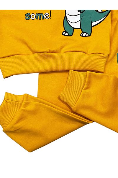 Juniorcocukgiyim Dinasour Printed Children's Set