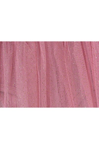 Magu Pink Ribbon Patterned - Cotton Snap-On Girl's Dress