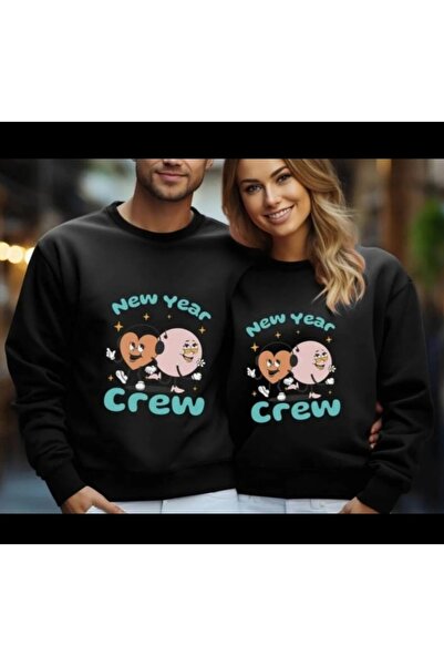 WOODROFFE Anul Nou Crăciun Crăciun imprimat - Hanorac negru supradimensionat ...