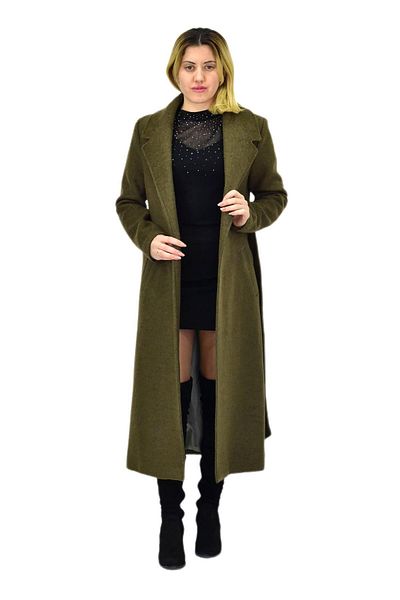BAGLAN Women's Long Belted Cashew Coat Bgl-St04065