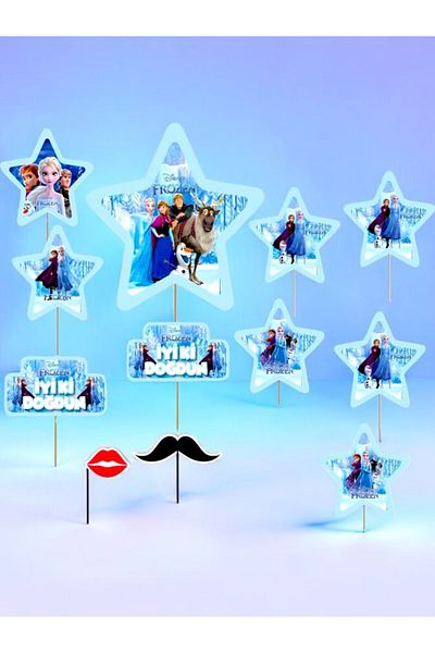 VibeHome 10Pcs Frozen Themed Speech Balloons - for Birthday Party and Fun Events