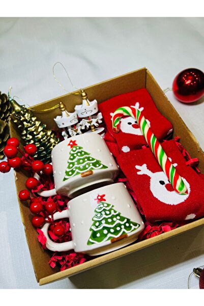 hasır bohem Hasır &bohem Yılbaşı Hediye Sepeti Hediye Paketi Yılbaşı Çorabı Yılbaşı Kupası