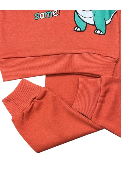 Juniorcocukgiyim Dinasour Printed Children's Set