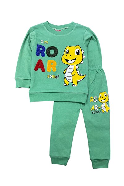 Juniorcocukgiyim Dinasour Printed Children's Set