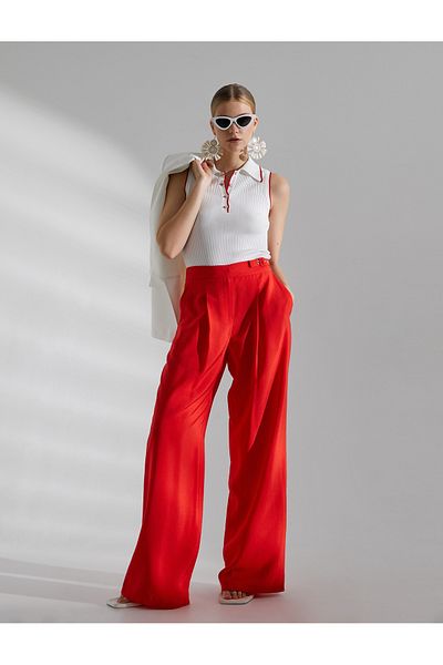 Koton Palazzo Trousers with Pocket Waist Detail