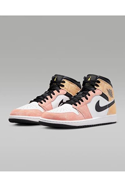 Nike Air Jordan 1 Mid SE Flight Club Beyaz Turuncu Sarı Erkek Günlük Ayakkabı DX4332-800