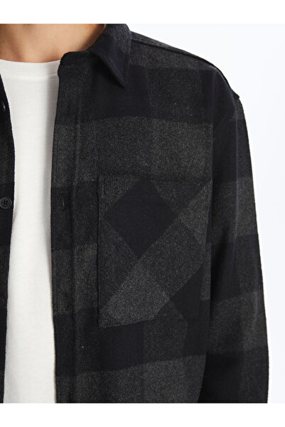 LC Waikiki Κανονική εφαρμογή μακρυμάνικο καρό ανδρικό πουκάμισο ξυλοκόπο