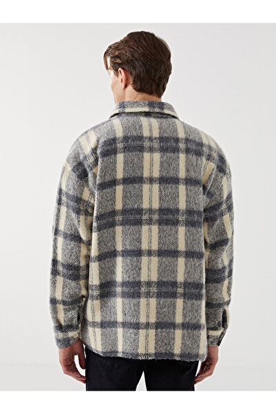 LC Waikiki Rahat Kalip Uzun Kollu Ekose Erkek Gomlek Ceket - W4IS27Z8