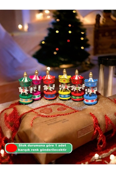 Lapidaria 1 Adet Ahşap Atlı Karınca Atı Süsler Mini Ahşap Noel Yıl Başı-yılba...