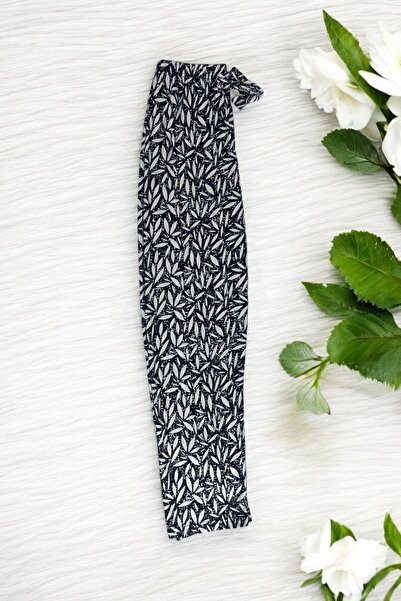 Pi Giyim بنطلون بيجامة نسائي منقوش مع شريط - قماش سويدي، موديل مريح وأنيق