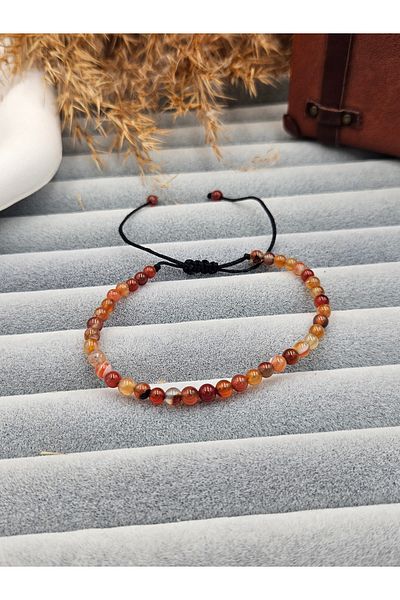 AURA Natural Stone Men's Bracelet Agate (Stress) Stone
