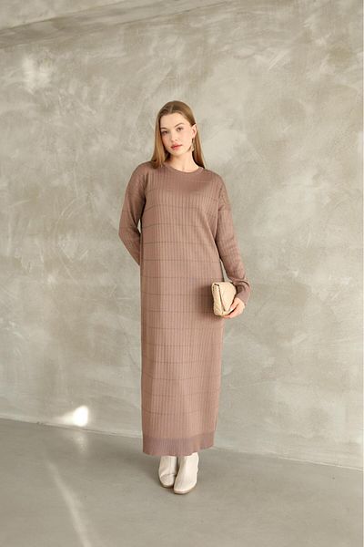 QUAWEAR Crew Neck Mercerized Dress