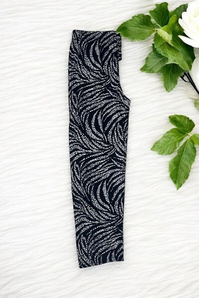 Pi Giyim بنطلون بيجامة نسائي منقوش مع شريط - قماش سويدي، موديل مريح وأنيق