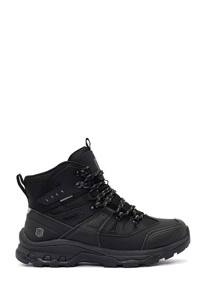 Derimod Dry Men's Black Lace-Up Waterproof Outdoor Leather Boots 24Wfd 694414