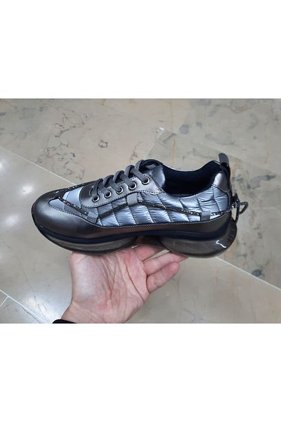 izlife Women's Orthopedic Siliconized Transparent Sole Parachute Fabric Stone Detail Casual Sports Shoes