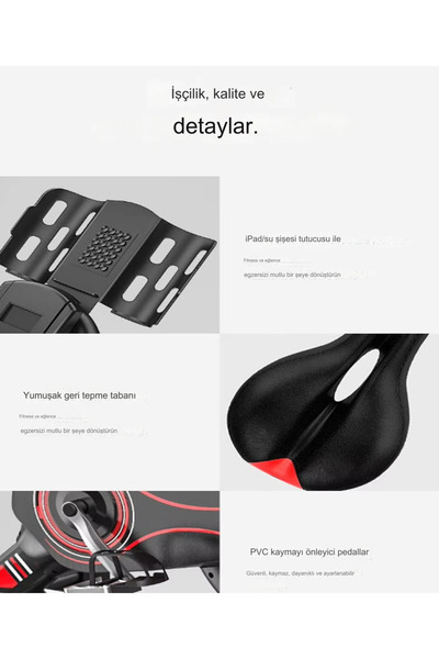 Tisul PB-02 Mekanik Kondisyon Bisikleti Spor Koşu Egzersiz Bisikleti Spin Bike Dikey Ev Bisikleti
