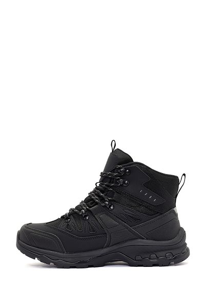 Derimod Dry Men's Black Lace-Up Waterproof Outdoor Leather Boots 24Wfd 694414
