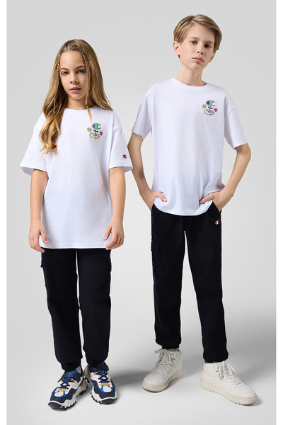 Champion Icons Elastic Cuff Cargo Pant Siyah Çocuk Pantolon-306767-KK001