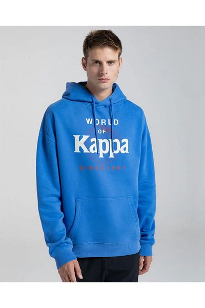 Kappa Hanocă cu capota oversize, albastră, autentică Ageo pentru bărbați