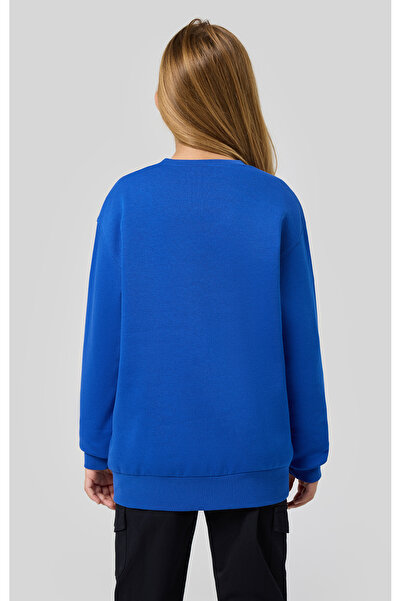 Champion Play With Graphics Crewneck Sweatshirt Mavi Çocuk Sweatshirt-306909-BS008