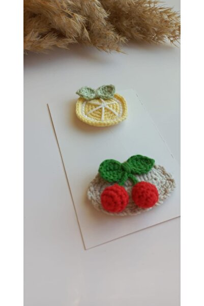 Kadın Girişimciler Atölyesi 2-Piece Fruit Lemon and Cherry Baby Buckle Clips ...