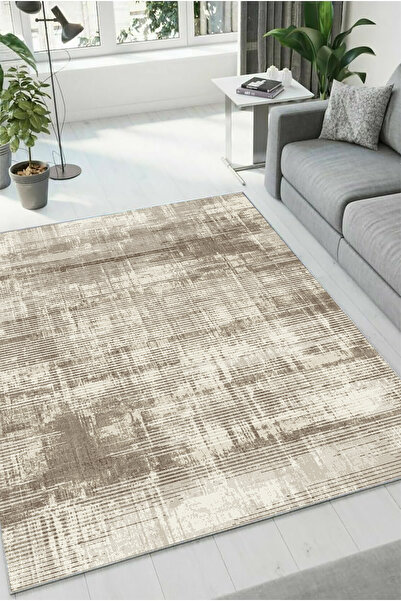 HaLıFoRuM Yumuşak Yıkanabilir Mutfak Halısı Koridor Oturma Kaymaz Tabanlı Salon DZ-28-KAHVERENGİ