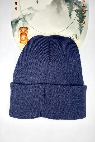 Hanece Kids Plush Navy Blue Teddy Bear Boys' Beret