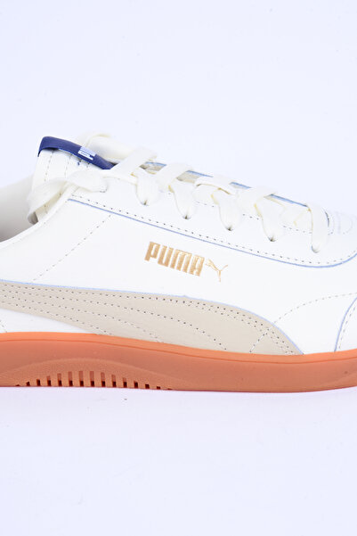 Puma 389406-08 Clup Deri Rahat Taban Bağcıklı Beyaz Günlük Erkek Spor Ayakkabı