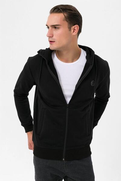 FARM ANİMALS Farm Animals Fa220214614 Women's Black Front Zippered Hooded Sweat