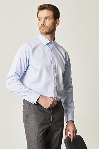 ALTINYILDIZ CLASSICS Altınyıldız Yda2000000019 Açık Mavi Erkek Non Iron Comfort Fit Normal Kesim Normal Yaka Uzun Kol Gö