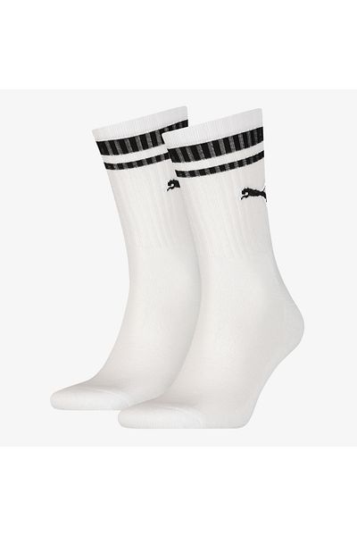 Puma Crew Heritage Set of 2 Unisex White Socks