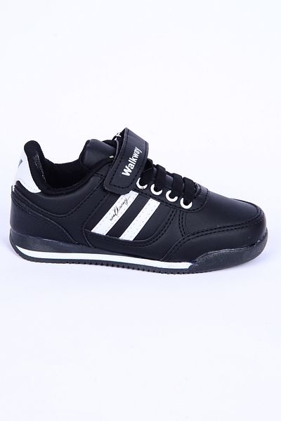 WALKWAY Effective Pu P Leather Comfortable Sole Black-white Daily Unisex Children's Sports Shoes